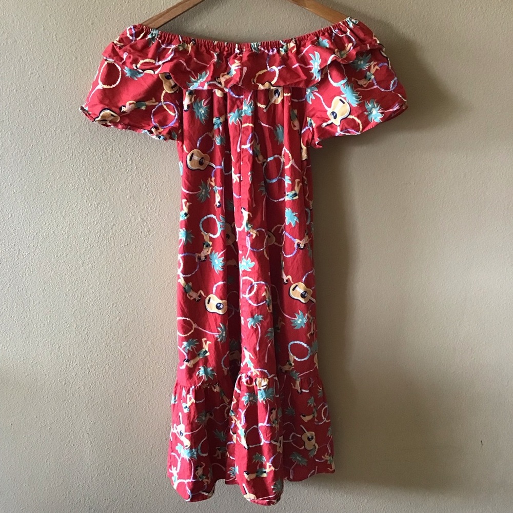 Hilo Hattie Off Shoulder Midi Dress, Made in Hawaii (S) - Picture 5 of 7